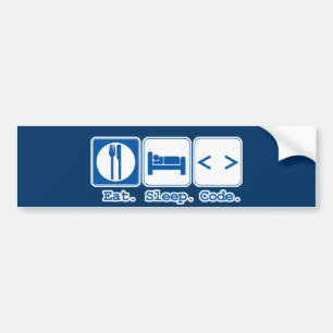äta sömnkod (html) bildekal