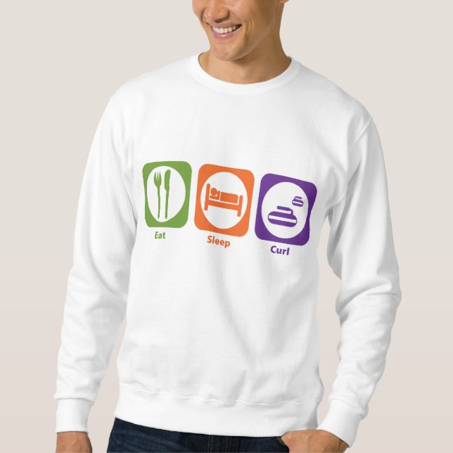 Äta sömnkrullningen sweatshirt (Framsida)
