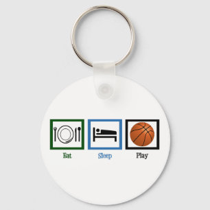 Äta sömnlekbasket nyckelring