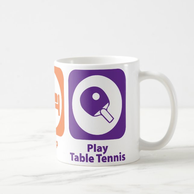 Äta sömnlekbordtennis kaffemugg (Höger)