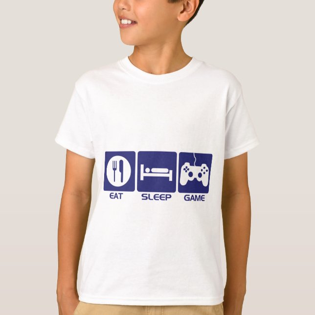 Äta sömnleken - GamerGeekvideospel T-shirt (Framsida)