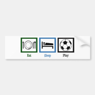 Äta sömnlekfotboll bildekal
