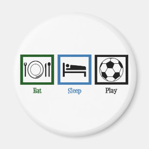 Äta sömnlekfotboll magnet