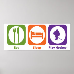 Äta sömnlekhockey poster
