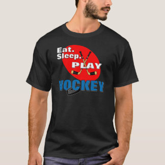 Äta sömnlekhockey tee shirt