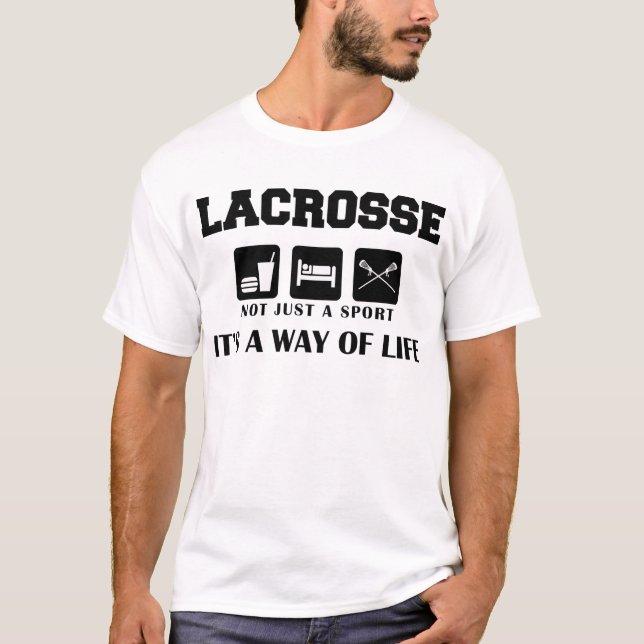 Äta sömnlekLacrosse T-shirt (Framsida)