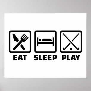 Äta sömnleklandhockey poster