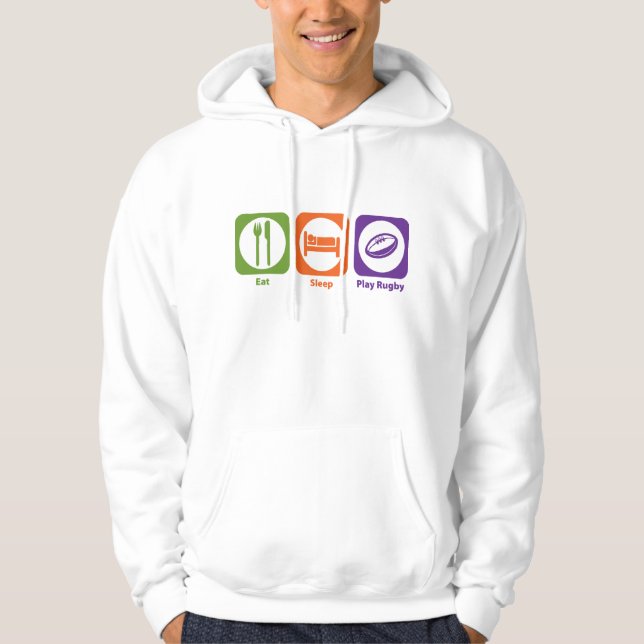 Äta sömnlekRugby Sweatshirt (Framsida)