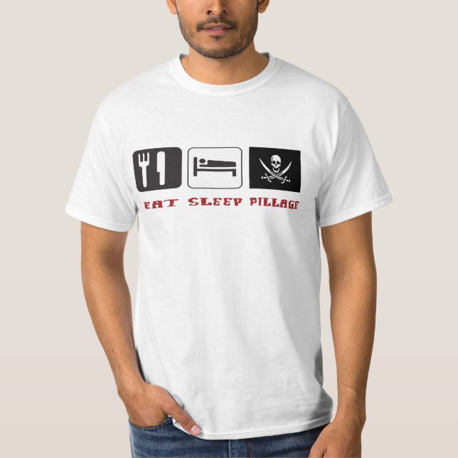Äta sömnplundring t-shirt (Framsida)