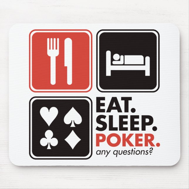 Äta sömnpoker musmatta (Framsidan)