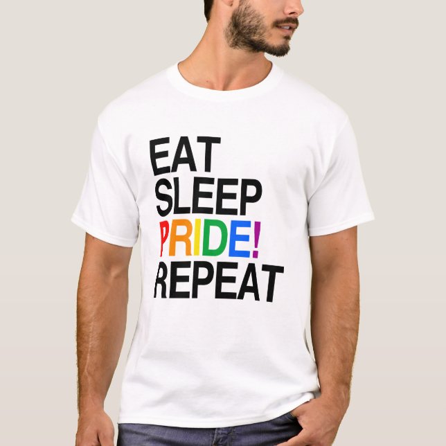 Äta sömnpriderepetition t shirt (Framsida)