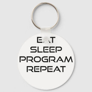 Äta sömnprogramrepetition nyckelring