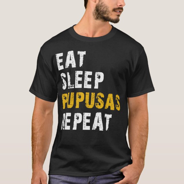 äta sömnpupusrepetera t shirt (Framsida)
