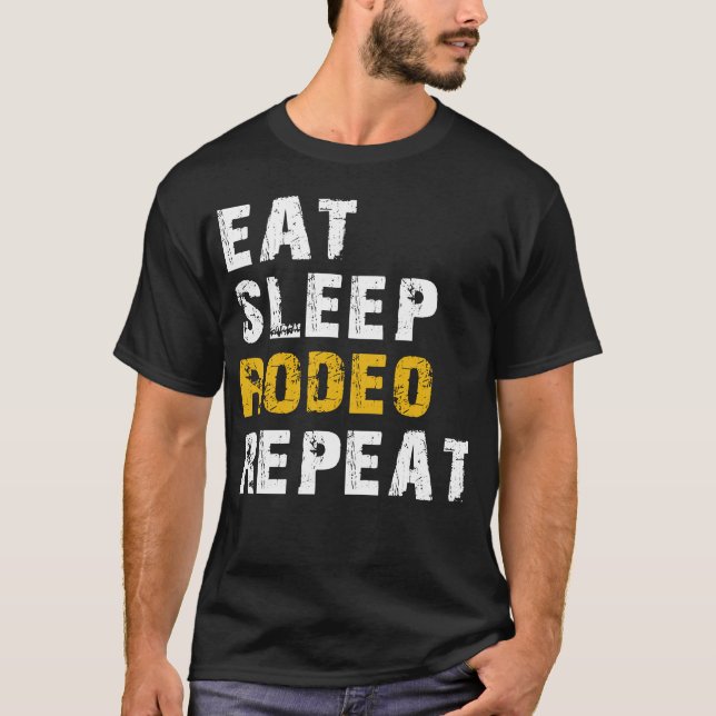 äta sömnrodeo t shirt (Framsida)