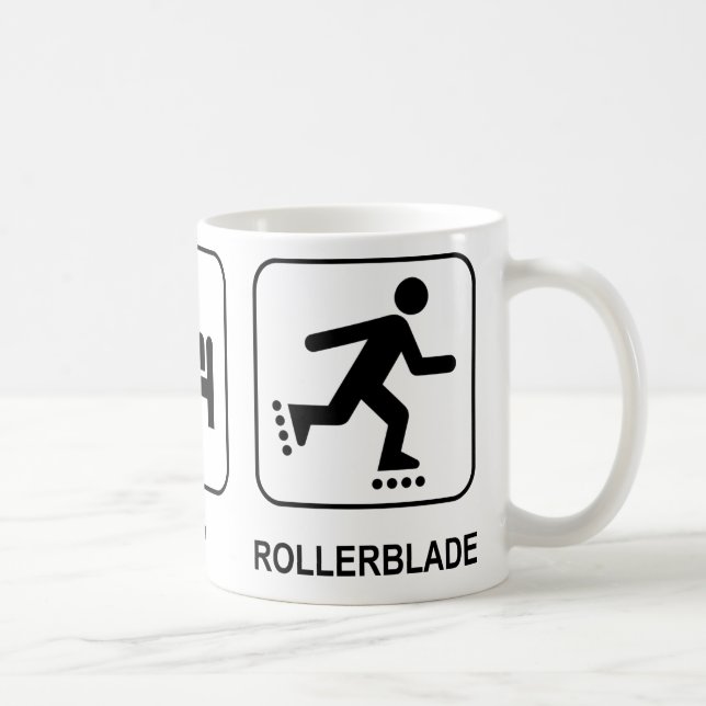 Äta sömnRollerblademuggen Kaffemugg (Höger)
