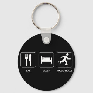 Äta sömnrollerbladen Keychain Nyckelring
