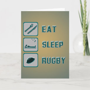 Äta sömnRugby Kort