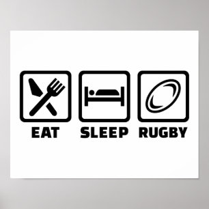 Äta sömnRugby Poster