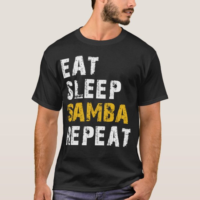 äta sömnsamba t shirt (Framsida)