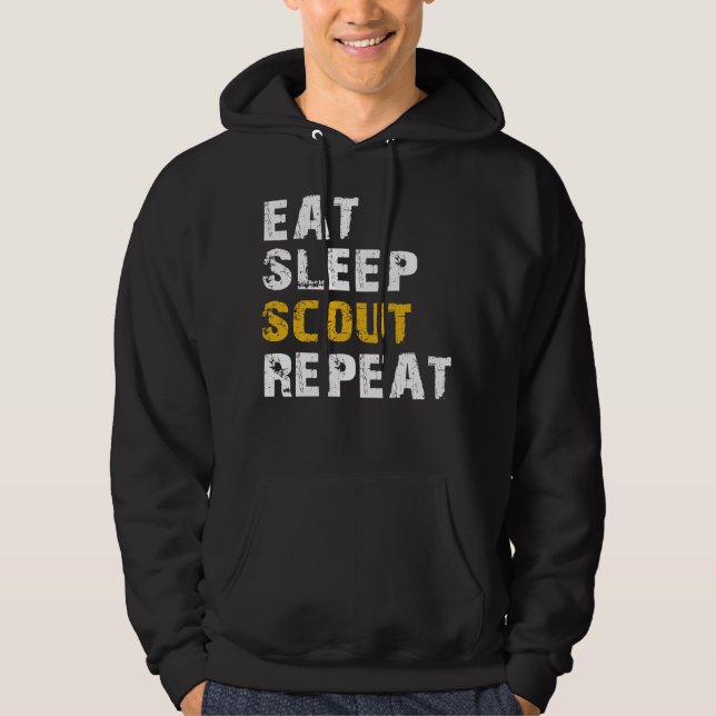 äta sömnscout hoodie (Framsida)
