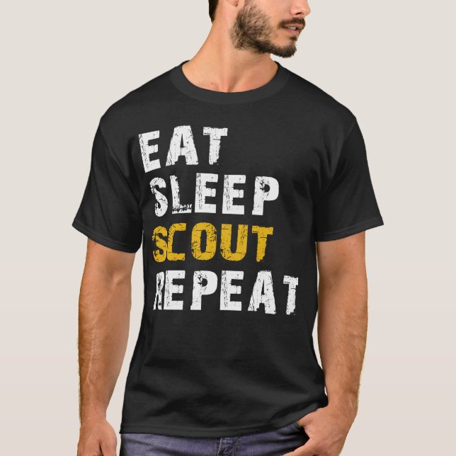 äta sömnscout t shirt (Framsida)