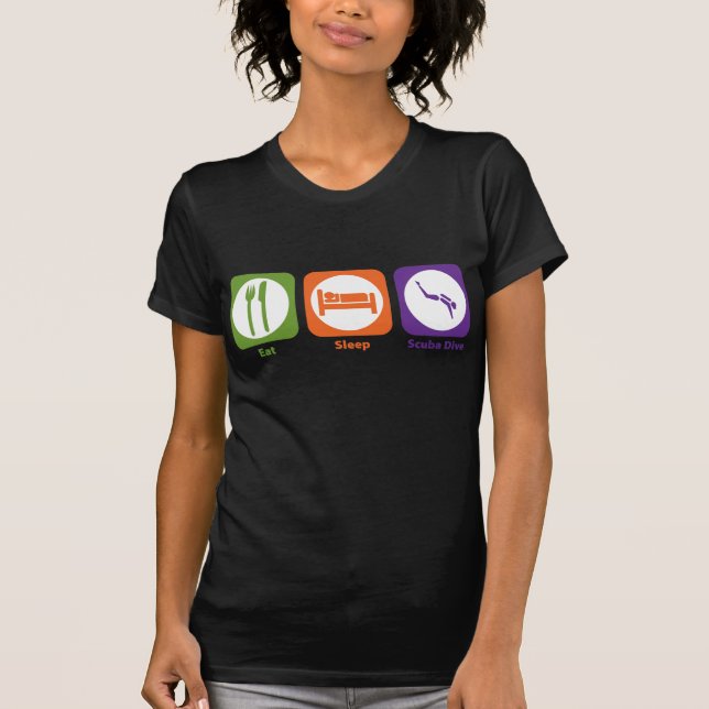 Äta sömnScubadyken Tee Shirt (Framsida)
