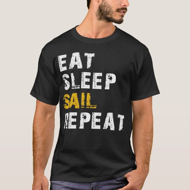 äta sömnsegel t shirt (Framsida)
