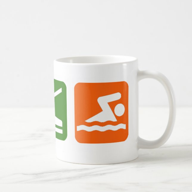 Äta sömnsimning kaffemugg (Höger)