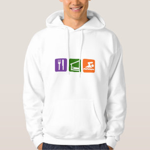 Äta sömnsimning sweatshirt