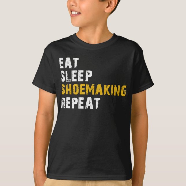 äta sömnskepning upprepa t shirt (Framsida)