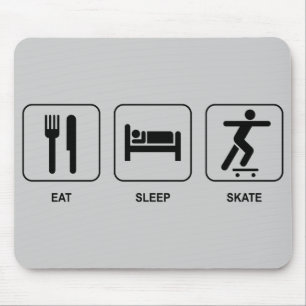 Äta sömnskridskon Mousepad Musmatta