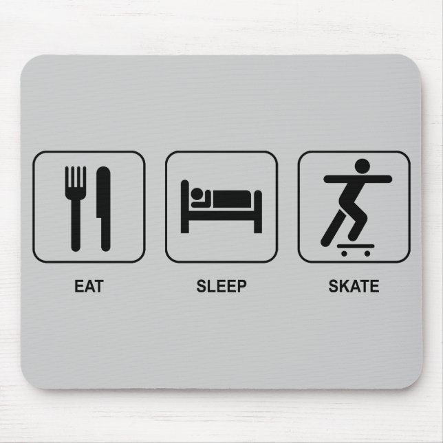 Äta sömnskridskon Mousepad Musmatta (Framsidan)