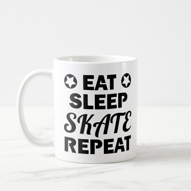 Äta sömnskridskorepetition, rullen Derby Kaffemugg (Vänster)