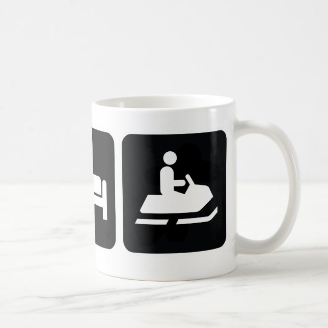 Äta sömnSnowmobile Kaffemugg (Höger)