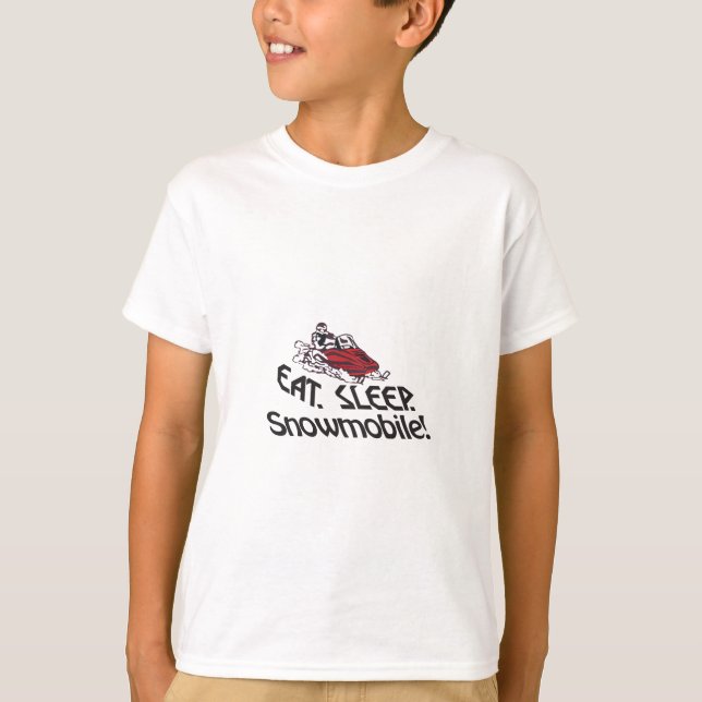 Äta sömnSnowmobile T Shirt (Framsida)