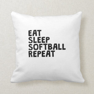 Äta sömnsoftballrepetition kudde