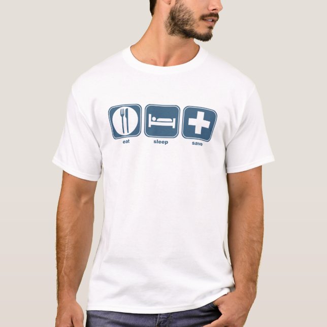 äta sömnsparan tee shirt (Framsida)