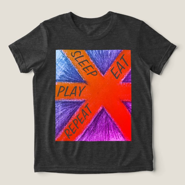 äta sömnspel t shirt (Design Framsida)
