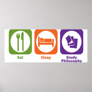 Äta sömnstudiefilosofi poster