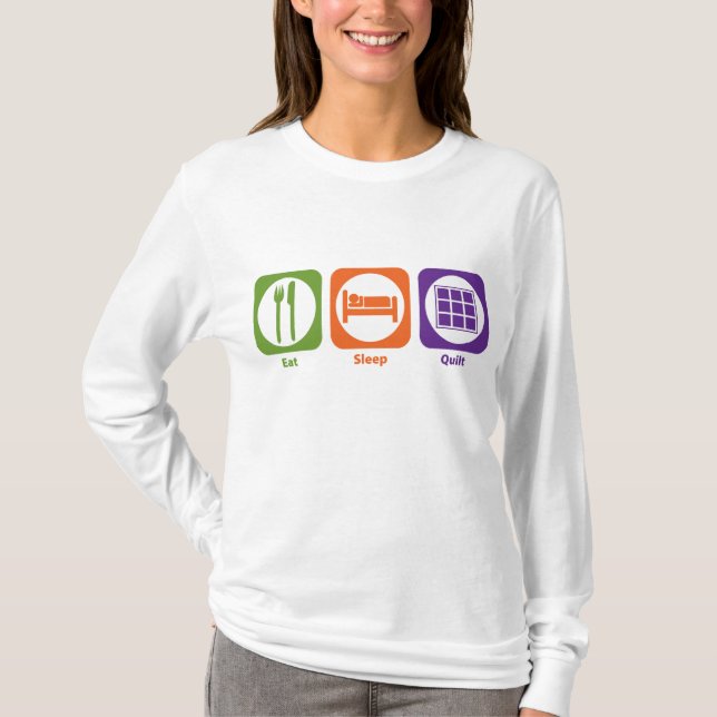 Äta sömntäcket tee shirt (Framsida)