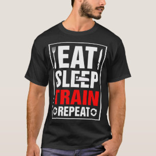 Äta sömntågrepetition t shirt
