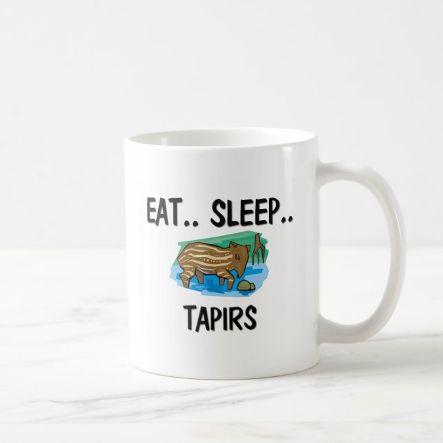 Äta sömnTAPIRS Kaffemugg (Höger)