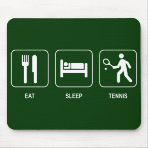 Äta sömntennis Mousepad Musmatta