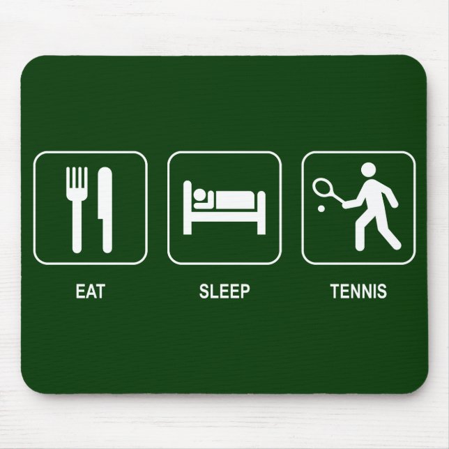 Äta sömntennis Mousepad Musmatta (Framsidan)