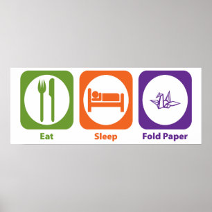 Äta sömnveckpapper poster