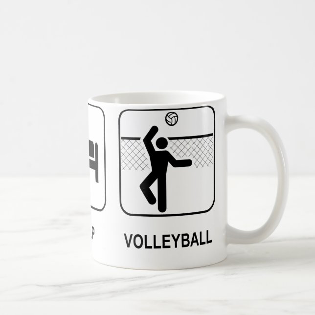 Äta sömnvolleybollmuggen kaffemugg (Höger)