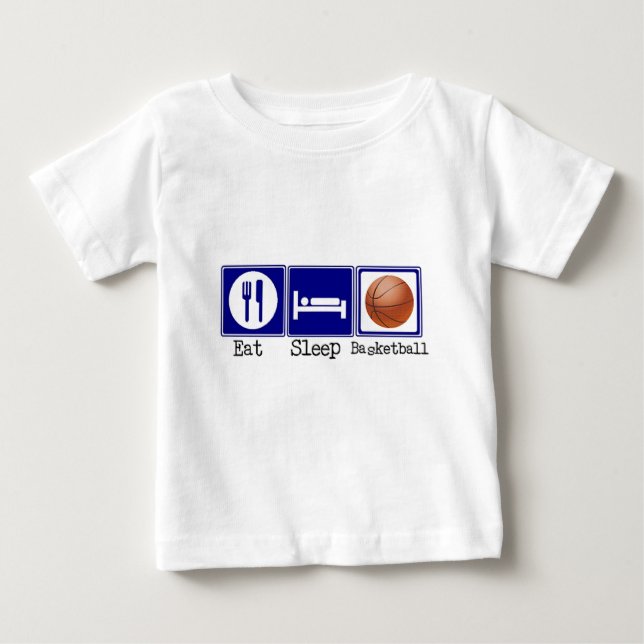 Äta, sova, basket t shirt (Framsida)