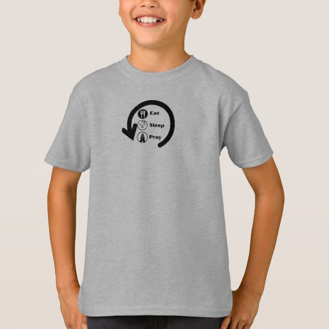 äta sova be repeat t shirt (Framsida)