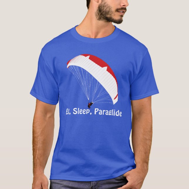Äta, sova, den Paraglide T-tröja Tee (Framsida)