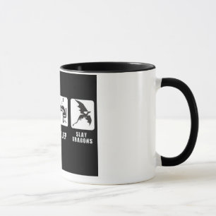 Äta, sova, dräpa Dragons. Mugg